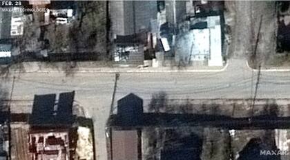 Imágenes satelitales tomadas por Maxar Technologies en las que se demuestra la masacre rusa en Bucha
