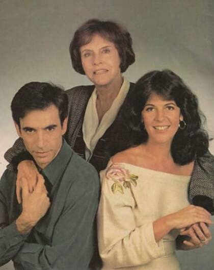 Imanol Arias, María Luisa Bemberg y Susú Pecoraro en los tiempos del estreno de la película