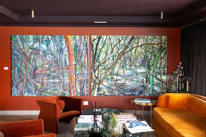 Impactante obra del artista argentino Adrián Paiva en el departamento 201 by Gaby López Monzón.