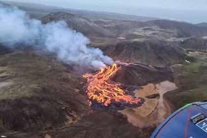 Imagen del volcán tomada desde un avión