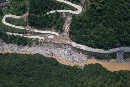 Un deslizamiento de tierra bloqueó una carretera en Taizhou
