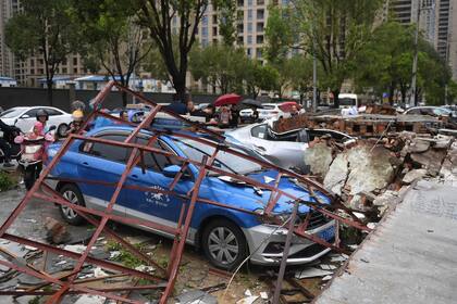 El tifón provocó grandes perdidas materiales