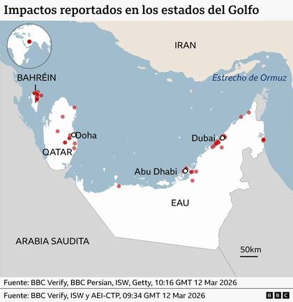 Impactos reportados en los estados del Golfo
