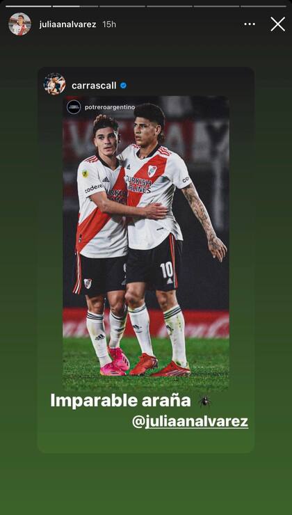 "Imparable araña": el mensaje de Carrascal