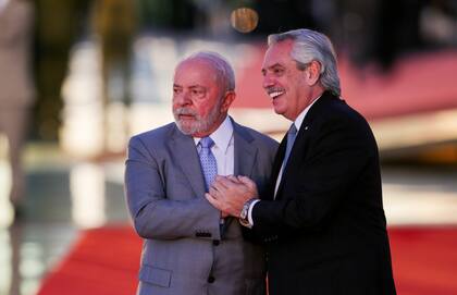 Inácio Lula da Silva y su homólogo argentino, Alberto Fernández, en el Palacio de Alvorada