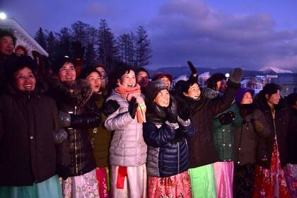 Inauguración de la nueva ciudad norcoreana de Samjiyon