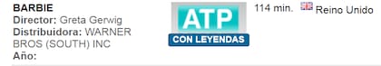 Incaa catalogó la película como apta para todos los públicos "con leyenda"