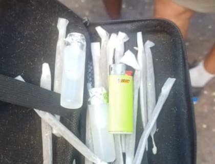 Incautación de drogas en el operativo de la policía. Fuente: X