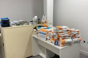 Incautaron 800 pares de guantes de golf y más de 160 mascarillas que los inspectores entendieron que era para la comercialización