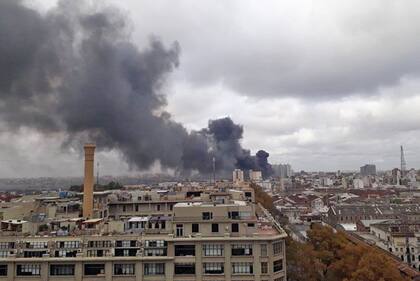 Incendio en Dock Sud