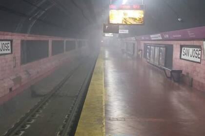 incendio en la línea E de subte