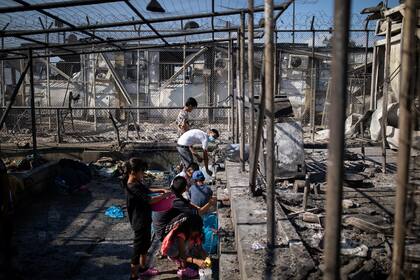 Vista de los destrozos que causó el fuego