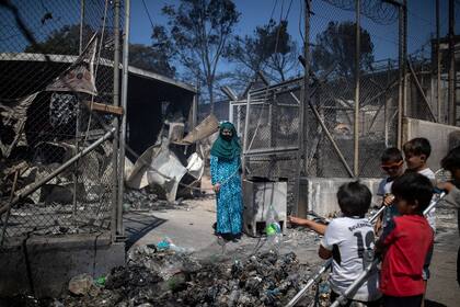 Tras el incendio empeoran las condiciones sanitarias del lugar