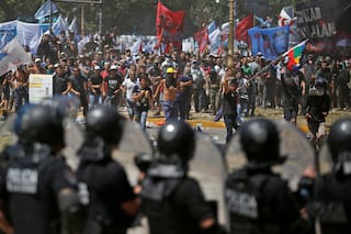 La izquierda protesta en Comodoro Py por el juicio a dos activistas