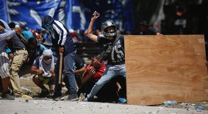 Incidentes en la plaza de los Dos Congresos