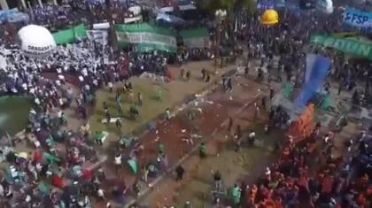 Incidentes en Plaza de Mayo