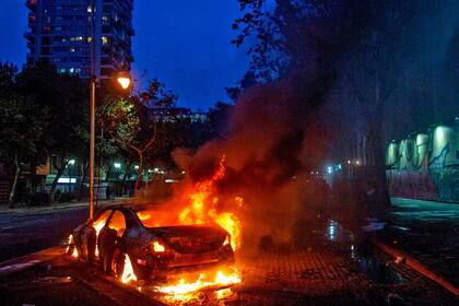 Incidentes en Santiago de Chile, esta noche