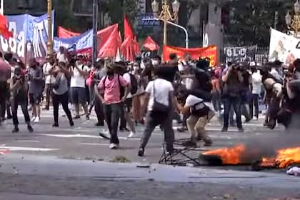 Incidentes frente al Congreso