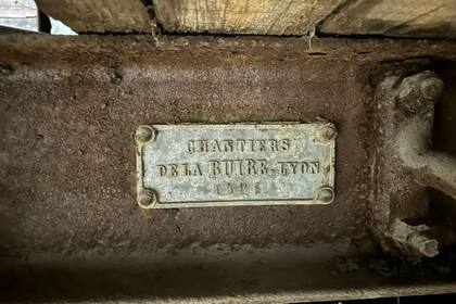 El vagón fue fabricado en Lyon, Francia (Sociedad Histórica del Ferrocarril Unido de Nueva Jersey)