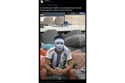 Incuso, Thiago, participante del Gran Hermano, fue parte de los memes que hicieron los seguidores argentinos para responder al Canelo