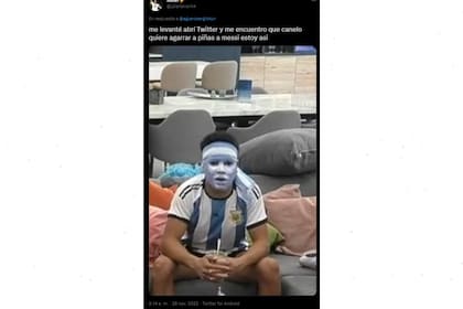 Incuso, Thiago, participante del Gran Hermano, fue parte de los memes que hicieron los seguidores argentinos para responder al Canelo
