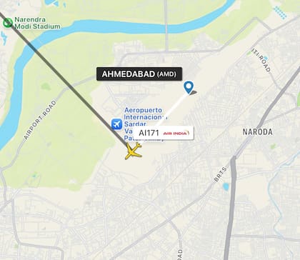 India: se estrelló un avión que iba a Londres con más de 240 pasajeros a bordo.