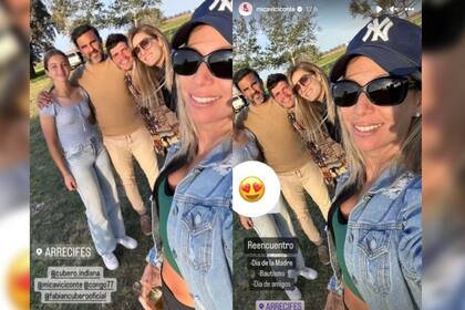Indiana Cubero habría festejado el Día de la Madre con Fabián y Mica Viciconte (Foto Instagram @lauraubfal / @micaviciconte)