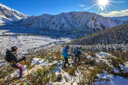Indomit Mendoza entre el sol y la nieve