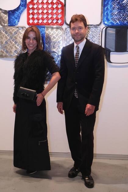 Inés Etchebarne Mihanovich, presidente de Amigos del Moderno, junto a Philippe Deroy, de la comisión directiva de AAM 