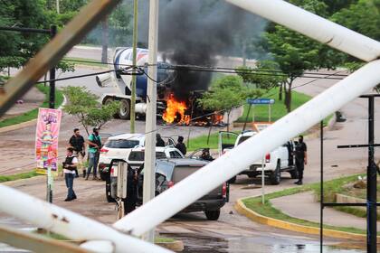 Las fuerzas de seguridad en las calles de Culiacán.