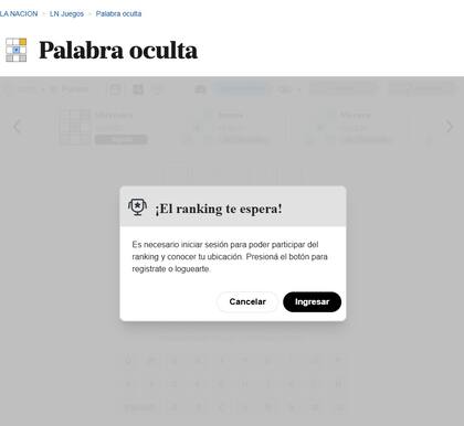 Ingresá para conocer tu ubicación en el ranking