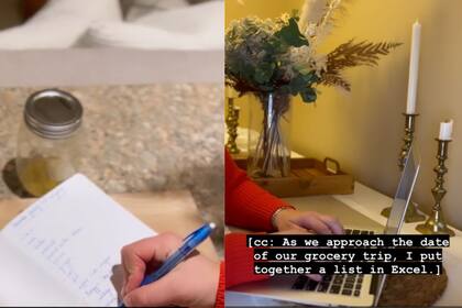 Inicialmente, de manera diaria la usuaria registra todos los faltantes en un cuaderno; al acercarse la fecha del viaje el método se profesionaliza. (TikTok @north_phase)