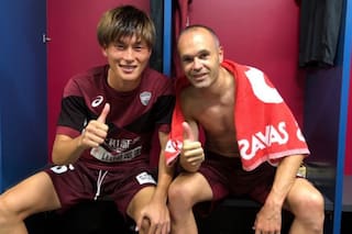 Andrés Iniesta festejó su primer gol en Japón: mirá cómo definió