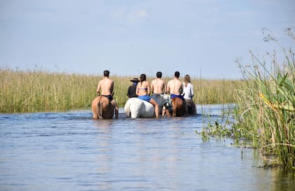 Inmersión paulatina en el agua.