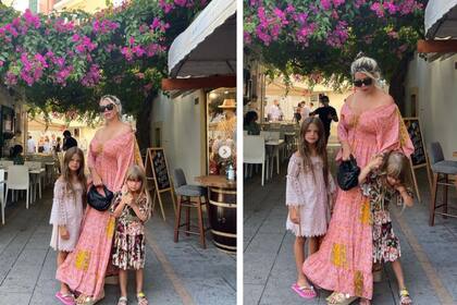 "Inseparables. Instagram vs. Realidad", la postal de Wanda Nara que muestra el detrás de escena con sus dos hijas, Francesca e Isabella