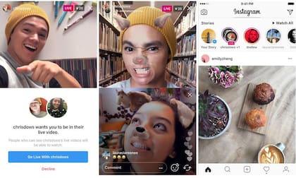 Instagram ahora permite combinar la transmisión en vivo de dos usuarios