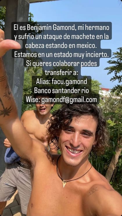 Instagram de Facundo Gamond, hermano de la víctima