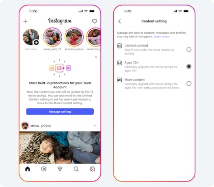 Instagram usará el sistema de calificaciones del cine y la TV para limitar la distribución de contenido a cuentas de menores de edad