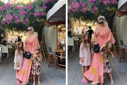 "Instagram vs. realidad", la postal de Wanda Nara que muestra el detrás de escena con sus dos hijas, Francesca e Isabella