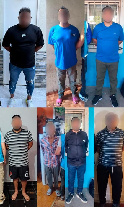 Integrantes de la organización detenidos en los operativos realizados en la Ciudad y en el conurbano bonaerense
