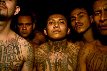 Integrantes de los maras, las pandillas delictivas en El Salvador
