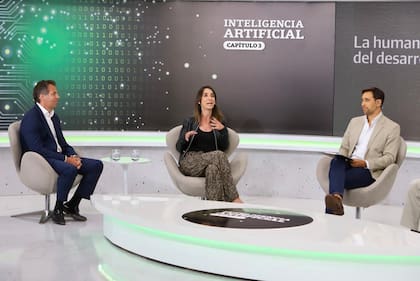 Fernando Turri (Banco Galicia), Ana Laura Fleba (Unilever) y Rodrigo Ponce (Google), 