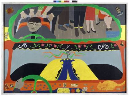 Interior de colectivo, Nicolás García Uriburu, 1965