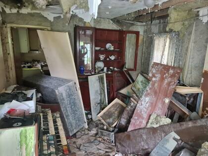 Interior de la cabaña