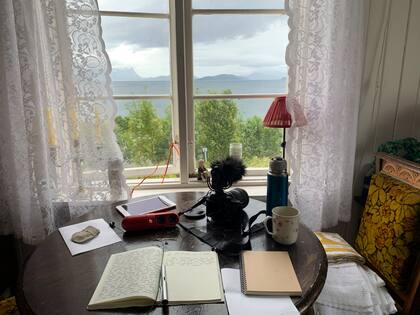 Interior de la casa donde Lestido vivió en Sørstraumen, en el norte de Noruega