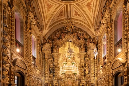 Interior de la Iglesia Nuestra Señora del Pilar en Ouro Preto.