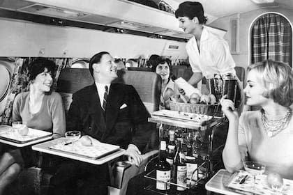 Interior de un Comet IV de Aerolíneas Argentinas, en 1959