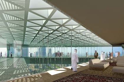 Interior del hotel proyectado en Dubai por B4FS