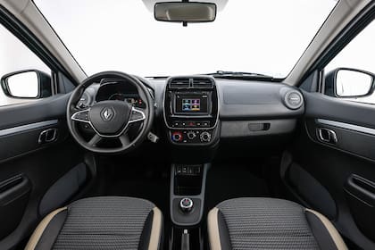 El interior del Kwid
