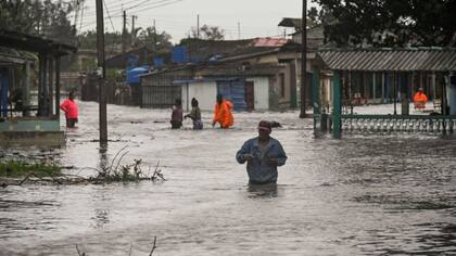 Inundaciones causadas por Ian en Batabano, Cuba